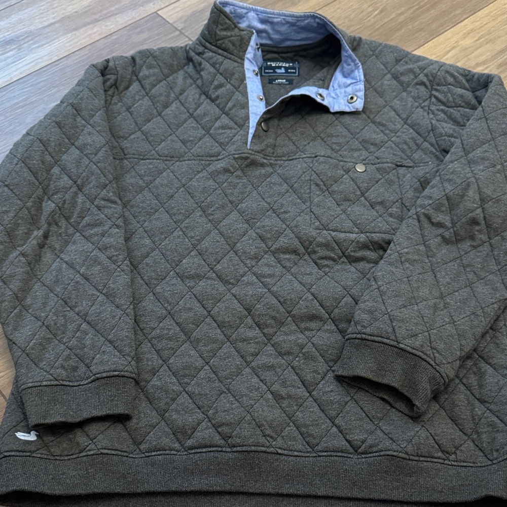 Patagonia Olive Quilted Pullover